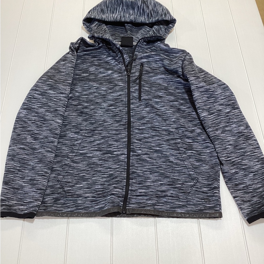 GAP Fit Gray Striped Hoodie